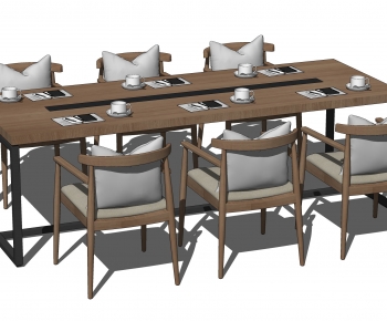 New Chinese Style Conference Table-ID:608460908