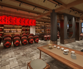New Chinese Style Catering Space-ID:813406944