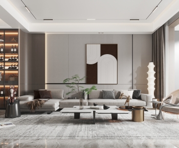 Modern A Living Room-ID:985891108