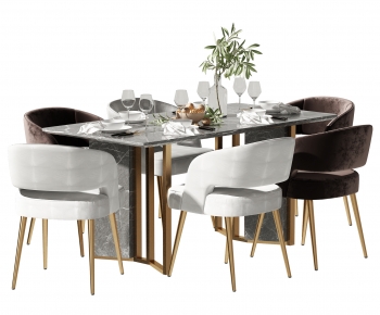 Modern Dining Table And Chairs-ID:834599023