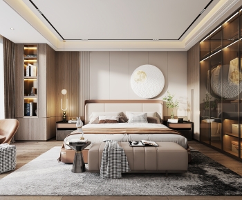 Wabi-sabi Style Bedroom-ID:402574063