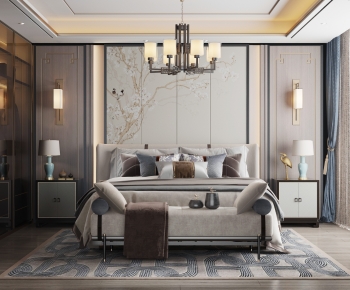 New Chinese Style Bedroom-ID:450186019