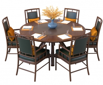 New Chinese Style Dining Table And Chairs-ID:356895927