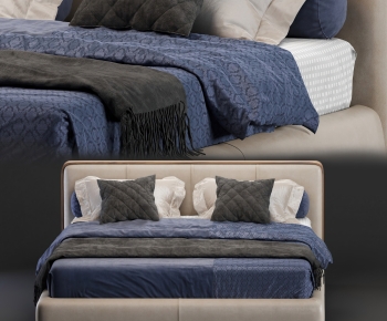 Modern Double Bed-ID:310990816