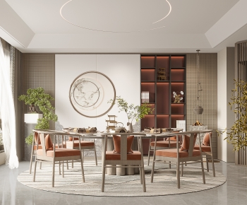 New Chinese Style Dining Room-ID:902891274