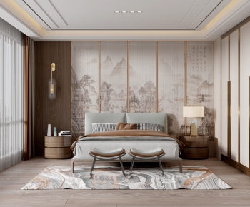 New Chinese Style Bedroom-ID:922400003