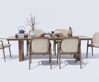 New Chinese Style Dining Table And Chairs-ID:225646979