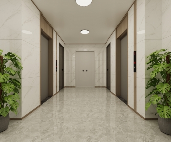 Modern Office Elevator Hall-ID:446110964