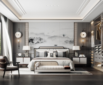 New Chinese Style Bedroom-ID:830104113