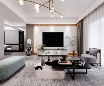 Modern A Living Room-ID:628163103