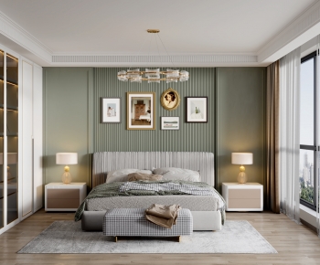 Simple European Style Bedroom-ID:850452905