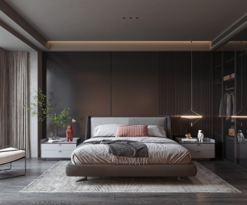 Modern Wabi-sabi Style Bedroom-ID:351665977
