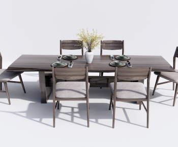 New Chinese Style Dining Table And Chairs-ID:743392947