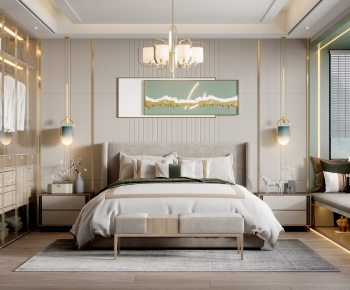 New Chinese Style Bedroom-ID:531153923