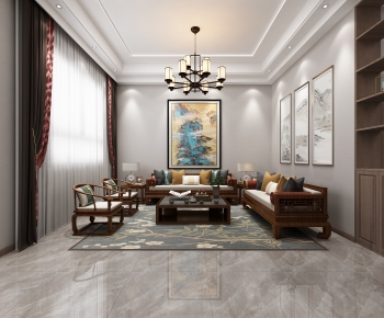 Chinese Style A Living Room-ID:289216042