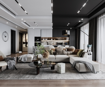 Modern A Living Room-ID:958842992