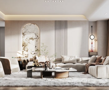 Wabi-sabi Style A Living Room-ID:897001989