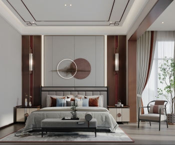 New Chinese Style Bedroom-ID:283431059