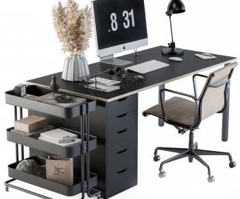Modern Computer Desk And Chair-ID:144685984