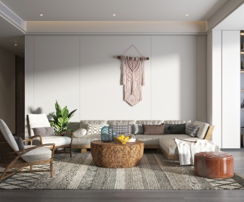 Nordic Style New Chinese Style A Living Room-ID:261280062