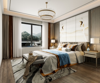 New Chinese Style Bedroom-ID:821877969