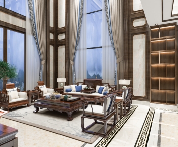Chinese Style A Living Room-ID:749165066