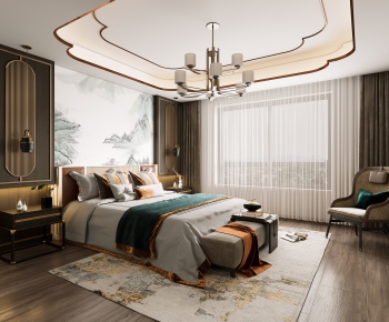 New Chinese Style Bedroom-ID:543147098