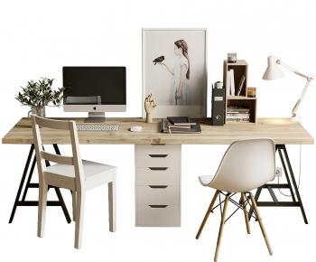 Modern Computer Desk And Chair-ID:259615905