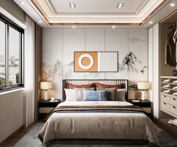 New Chinese Style Bedroom-ID:416491993
