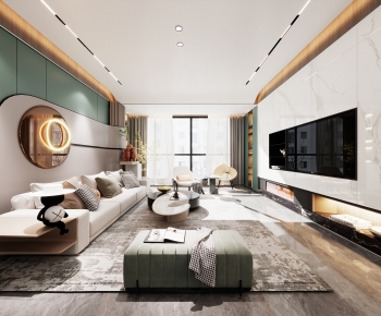 Modern A Living Room-ID:553690913