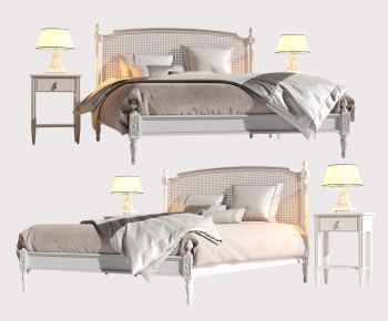 Simple European Style Double Bed-ID:212937126
