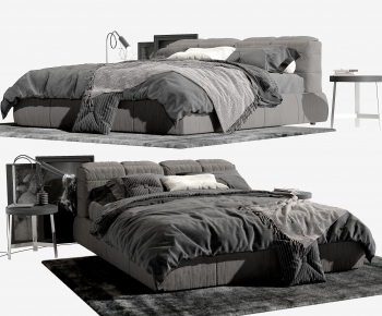 Modern Double Bed-ID:787640095