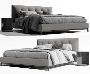 Modern Double Bed-ID:688622958