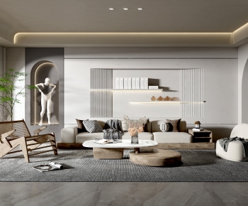 Wabi-sabi Style A Living Room-ID:509066103