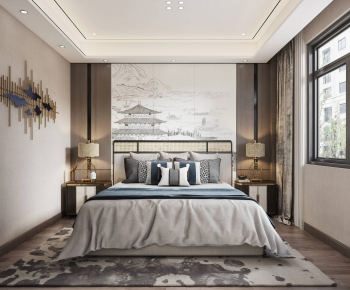New Chinese Style Bedroom-ID:183653127