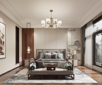 New Chinese Style Bedroom-ID:118453988