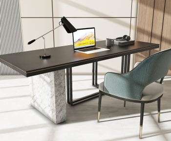 Modern Computer Desk And Chair-ID:376593111