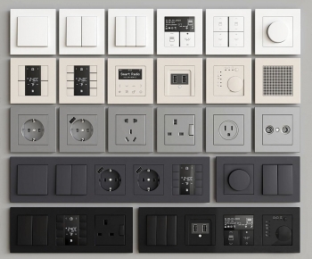 Modern Switch Socket Panel-ID:446228037