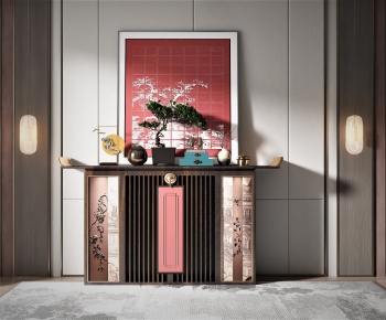 New Chinese Style Entrance Cabinet-ID:791500099