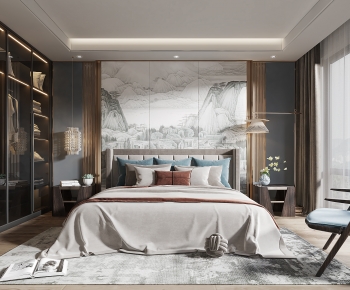 New Chinese Style Bedroom-ID:961859282