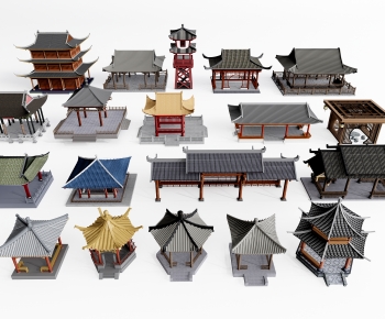 New Chinese Style Ancient Architectural Buildings-ID:678654911