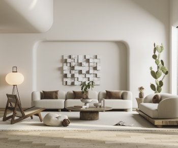 Wabi-sabi Style A Living Room-ID:952050924