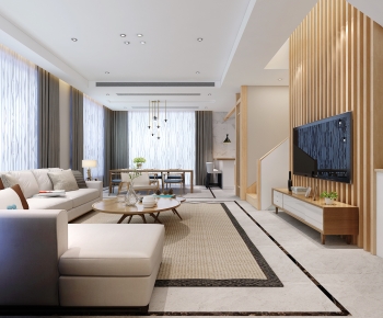 Japanese Style A Living Room-ID:672749046