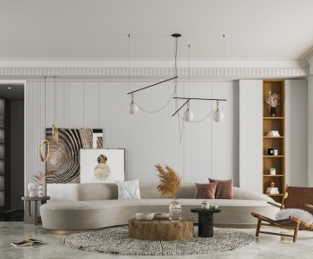 Modern Wabi-sabi Style A Living Room-ID:527029997