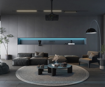 Modern Wabi-sabi Style A Living Room-ID:830481058