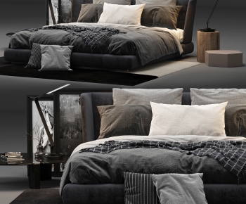 Modern Double Bed-ID:753709084