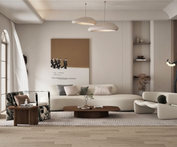 Wabi-sabi Style A Living Room-ID:439770279