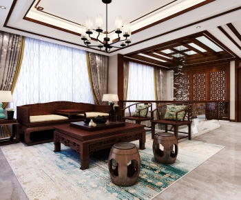 Chinese Style A Living Room-ID:879713068