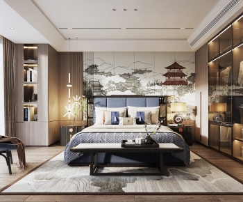 New Chinese Style Bedroom-ID:727089883