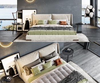 Modern Double Bed-ID:644169098